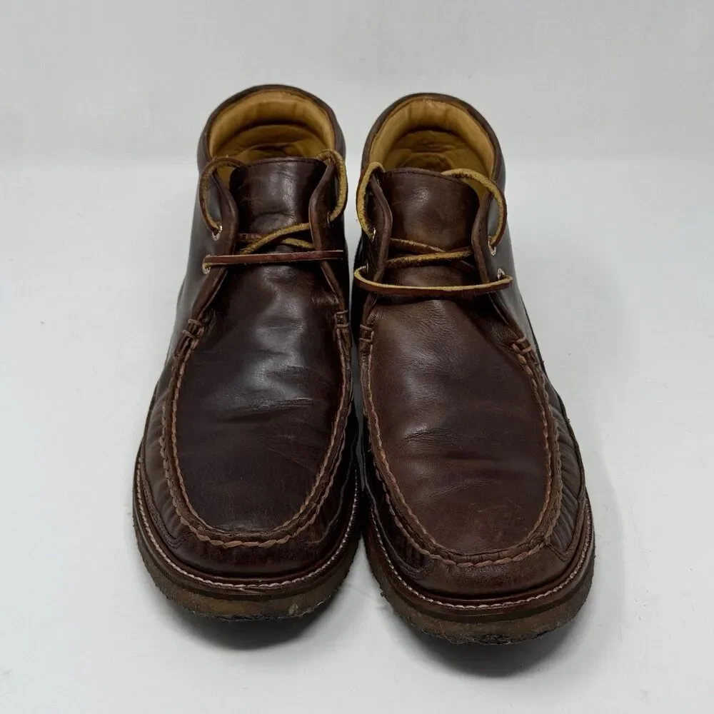 Sperry Gold Cup Chukka Boots Mens 11 M Brown Leather Crepe Sole Preppy Urban